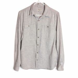 Toad&Co Taj Hemp Long Sleeve Button Up Shirt Men's Slim Fit, Medium